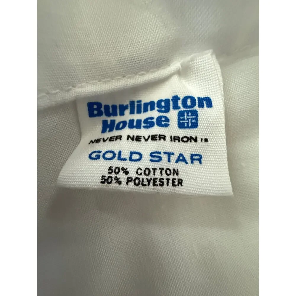 Looney Toons Vintage Burlington‎ House Gold Star White Bed Sheets Size 63 x 104